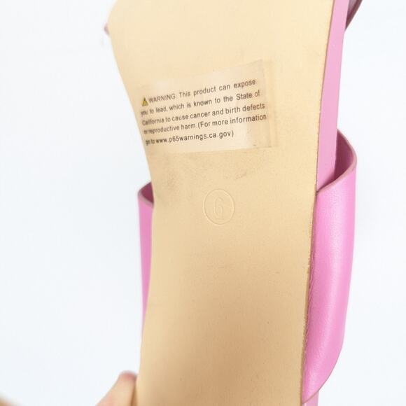 New York and Company Pink Inna Barbiecore Sandals Size 6 - Picture 9 of 10